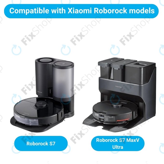 Zestaw części zamiennych do Xiaomi Roborock S7, S7 MaxV Ultra (2x Główna szczotka, 4x Filtr, 4x Szczotka boczna – czarna, 4x Ściereczka mopująca)