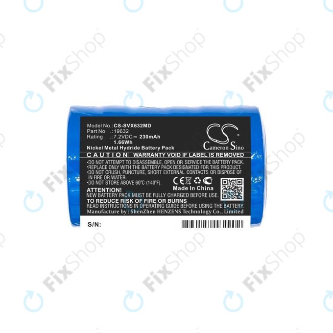 Bateria do Servox Digital XI Speech, Servox Speech, 230mAh, Ni-MH, 7.2V, 19632, HQ