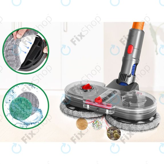 Elektryczna glowica mopujaca ze zbiornikiem na wode do Dyson V-series, Outsize