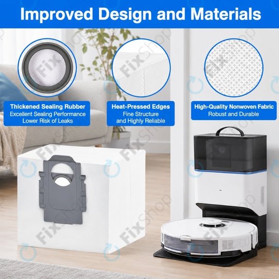 Zestaw części zamiennych do Xiaomi Roborock Q7+, Q7 Max, Q7 Max+ (2x Główna szczotka, 4x Filtr, 4x Szczotka boczna – biała, 4x Ściereczka mopująca, 4x Worek na kurz)