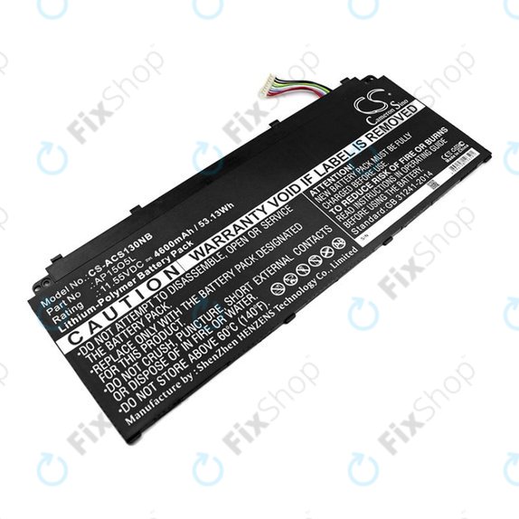 Bateria do Acer Aspire S13, Chromebook R13, 4600mAh, Li-Pol, 11.55V, AP15O3K, HQ