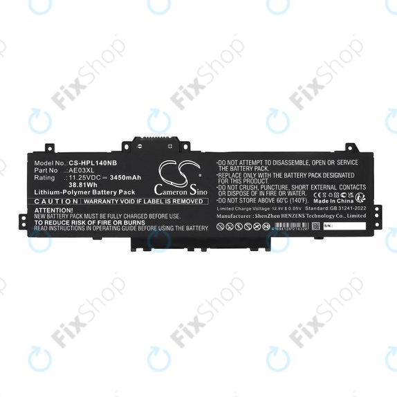Bateria do HP 14, 15, 3450mAh, Li-Pol, 11.25V, AE03XL, HQ
