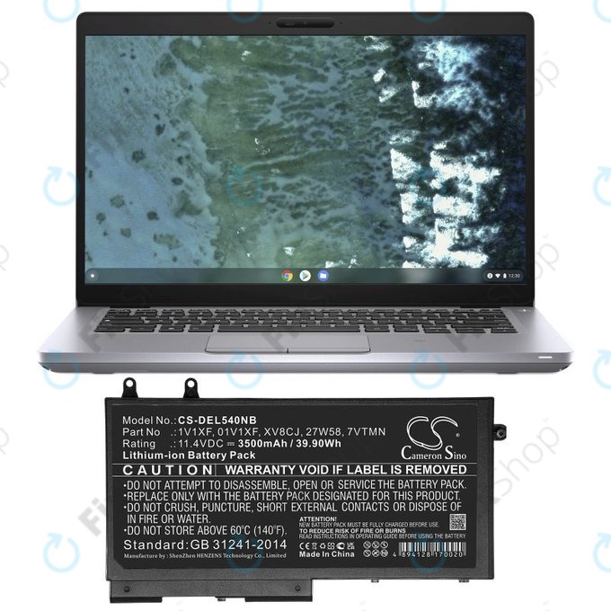 Bateria do Dell Latitude 5400, Inspiron 7591 2-in-1, 3500mAh, Li-Ion, 11.4V, XV8CJ, HQ