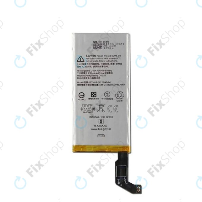 Bateria do Google Pixel 4, G020I-B, 2800mAh