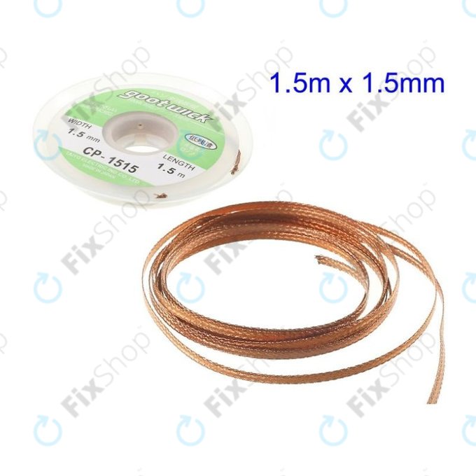 Konwencjonalna plecionka do rozlutowywania, 1.5mm, Goot CP-1515