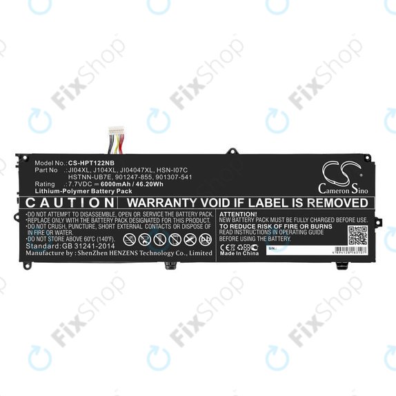 Bateria do HP Elite X2 1012 G2, 6000mAh, Li-Pol, 7.7V, JI04XL, HQ