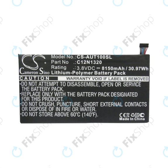 Bateria do Asus Transformer Book T100, 8150mAh, Li-Pol, 3.8V, C12N1320, HQ