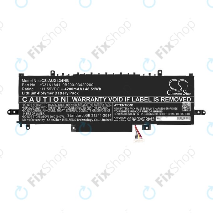 Bateria do Asus ZenBook 14, Flip 14, 4200mAh, Li-Pol, 11.55V, C31N1841, HQ