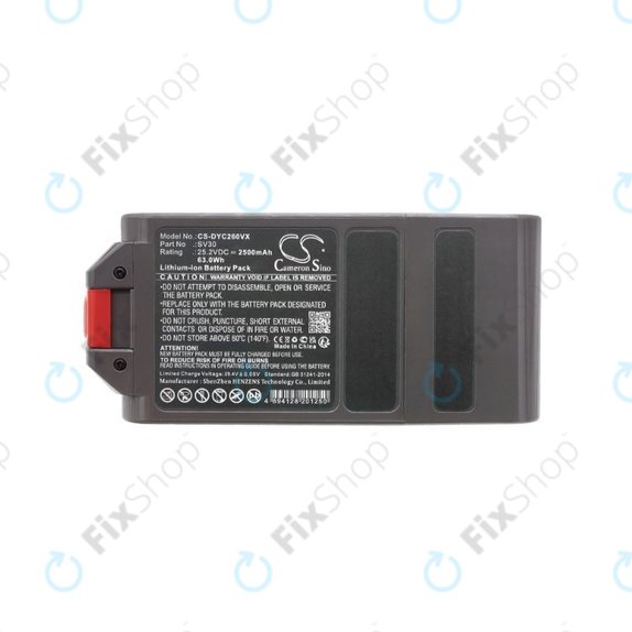 Bateria do Dyson V12, SV30, 394167-1, 386706-85, 965470-01, Li-Ion, 25,2V 2500mAh, HQ