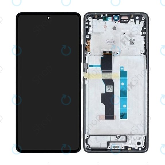 Wyświetlacz do Xiaomi Redmi Note 13 5G 2312DRAABC, Ekran dotykowy z ramką, 5600020N1700, Grafitowy, Graphite, Genuine Service Pack