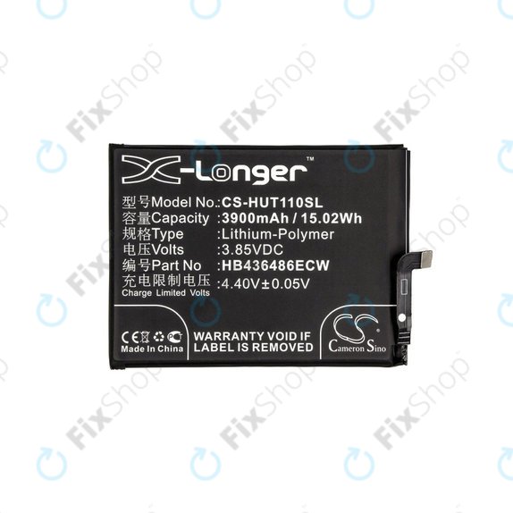 Bateria dla Huawei Mate 10 Lite, Honor View 20, 3900mAh, Li-Pol, 3.85 V, HB436486ECW, HQ