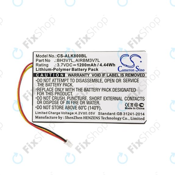 Bateria do Autec Air A4, A6, A8, 1200mAh, Li-Pol, 3.7V, BH3V7L, AIRBM3V7L, HQ