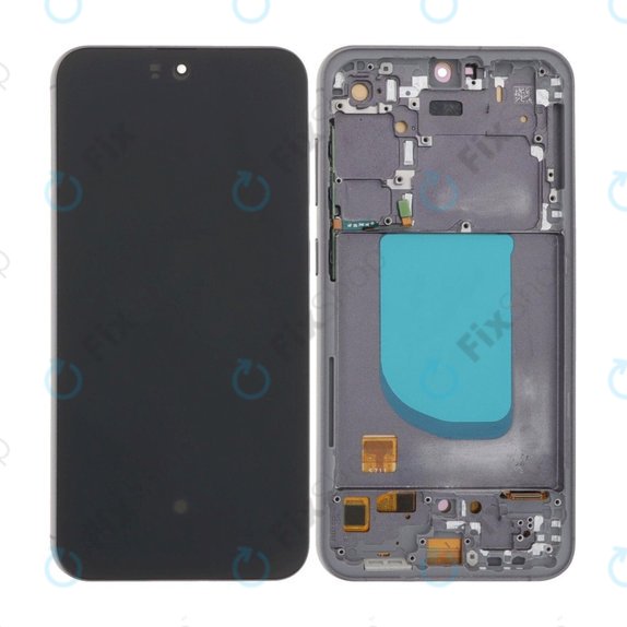 Wyświetlacz OLED do Samsung S23 FE S711B, Ekran dotykowy z ramką, Grafitowy, Graphite