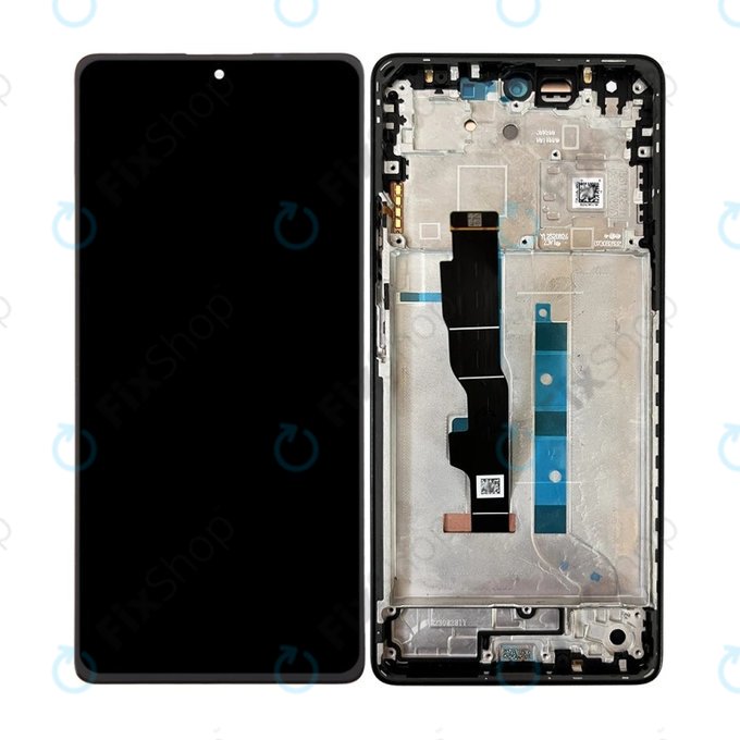 Wyświetlacz OLED do Xiaomi Redmi Note 13 5G 2312DRAABC, Ekran dotykowy z ramką, Stealth Black