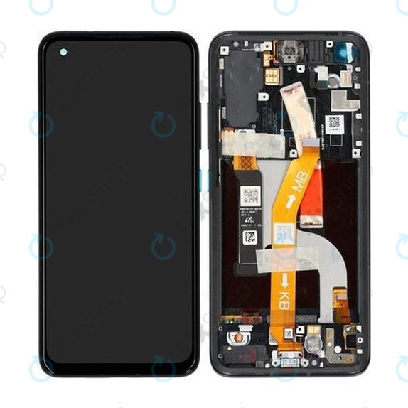 Wyświetlacz do Asus Zenfone 8 ZS590KS, Ekran dotykowy z ramką, 90AI0061-R20010, Obsidian Black, Genuine Service Pack