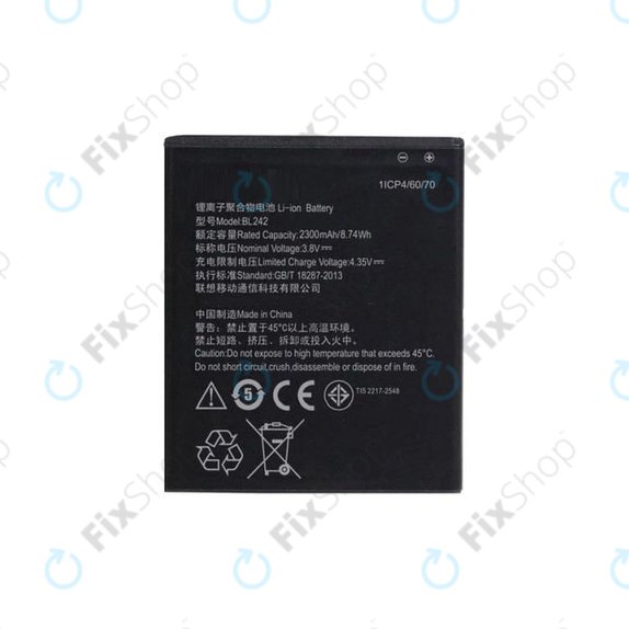 Bateria do Lenovo A6000, Vibe C A2020, BL242, 2300mAh