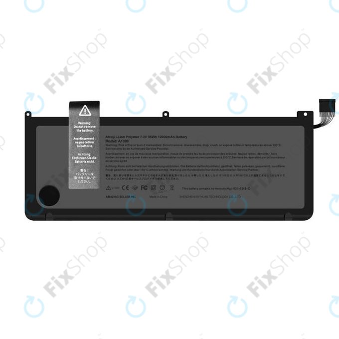 Bateria do MacBook Pro 17" A1297 (Early 2009 - Mid 2010), A1309, 12840mAh
