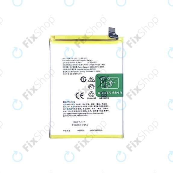Bateria do Realme 8i, C31, C35, BLP877, 5000mAh