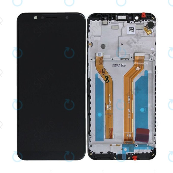 Wyświetlacz do Asus Zenfone Max Pro ZB602KL, Ekran dotykowy z ramką, 90AX00T1-R20010, Deepsea Black, Genuine Service Pack