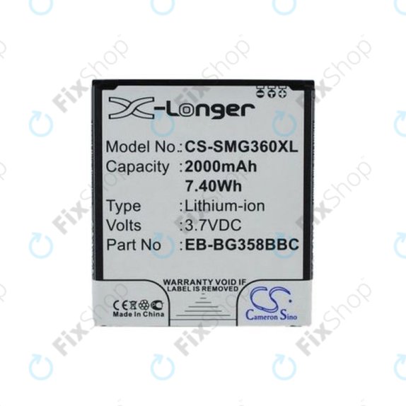 Bateria do Samsung Core Lite, EB-BG358BBC, EB-BG358BBE, 2000mAh, HQ