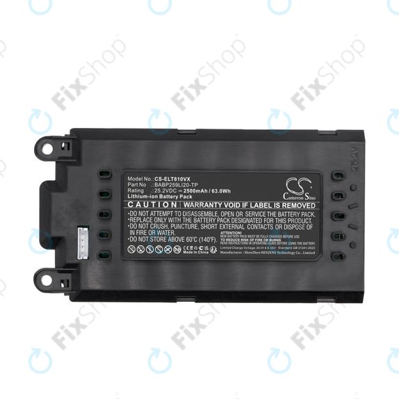 Bateria do Electrolux Well Q8, WQ81-3OMB, WQ81-PANIM, 2500mAh, Li-Ion, 25.2V, BABP259LI20-TP, HQ