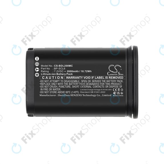 Bateria do Leica Q2, Q3, SL2, SL2s, 2600mAh, Li-Ion, 7.2V, BP-SCL6, HQ