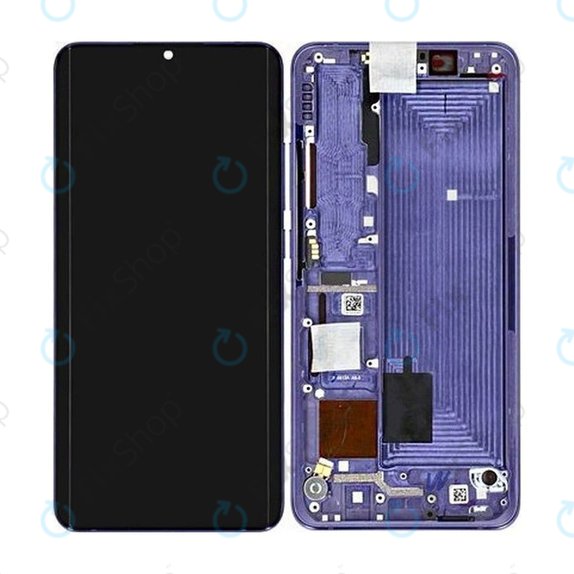 Wyświetlacz do Xiaomi Mi Note 10 Lite, Ekran dotykowy z ramką, 5600020F4L00, Nebula Purple, Genuine Service Pack
