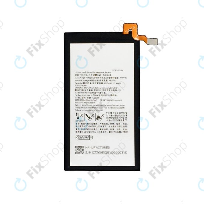 Bateria do Blackberry Key2, Tlp035B1, 3500mAh