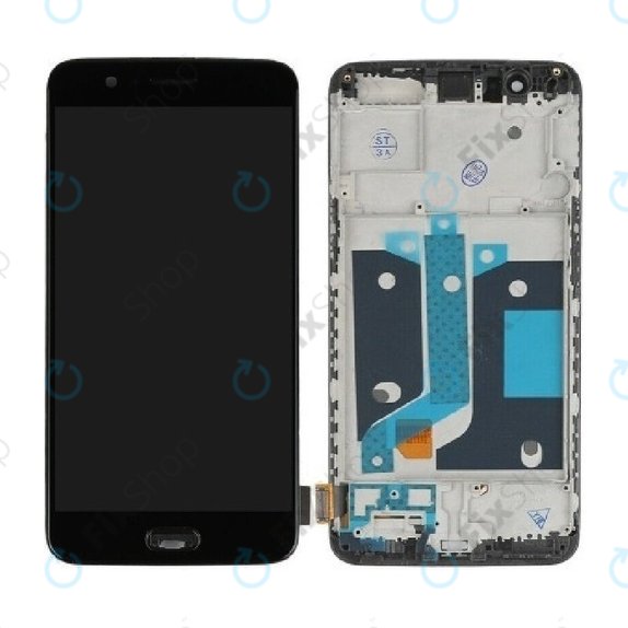 Wyświetlacz do OnePlus 5, Ekran dotykowy z ramką, Czarny, Black, TFT