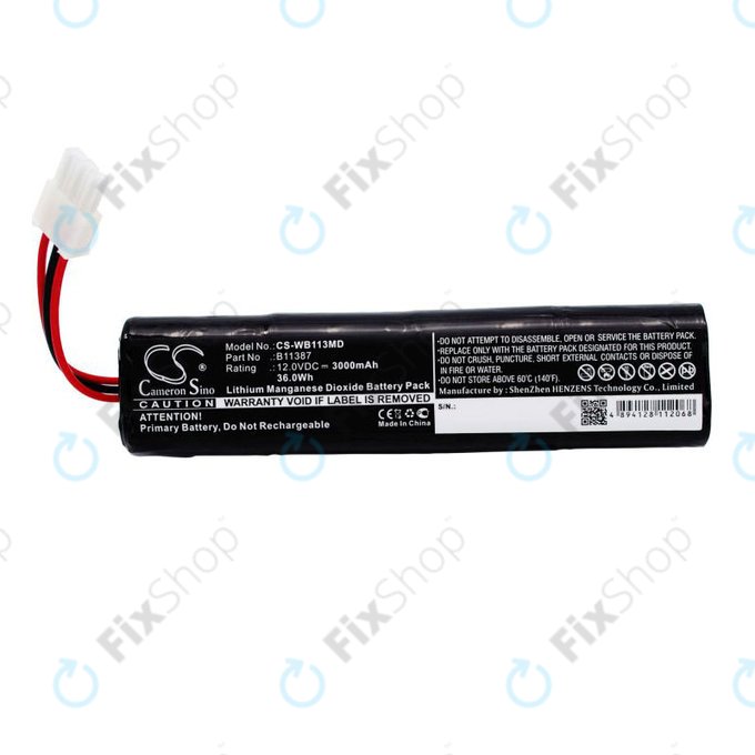Bateria do Schiller America AED 10 Jump Start, 3000mAh, Li-MnO2, 12V, 00185-2, HQ