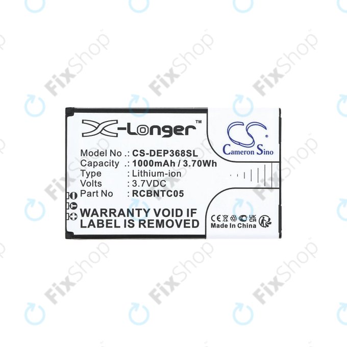 Bateria do Doro Primo 368, 1000mAh, Li-Ion, 3.7V, RCBNTC05, HQ