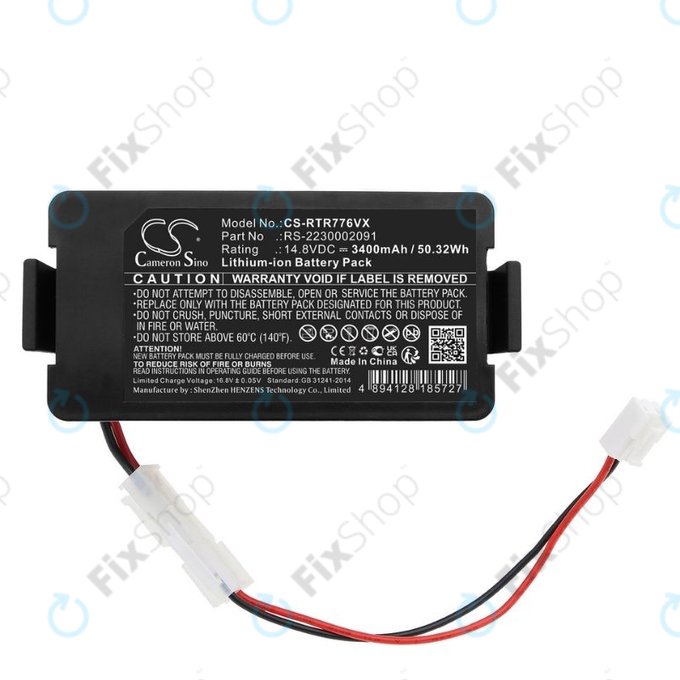 Bateria do Rowenta RR7774, RR7755, RS-2230002091, Li-Ion, 14,8V 3400mAh, HQ
