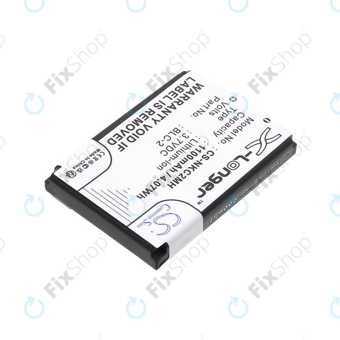 Bateria do Nokia 3310, 3330, 1220, 1260, 3560, 5510, 6650, 6800, BLC-2, Li-ion, 3.7V, 1100mAh, HQ
