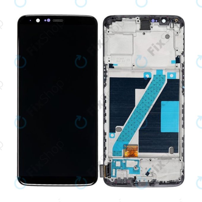 Wyświetlacz OLED do OnePlus 5T, Ekran dotykowy z ramką, Czarny, Black