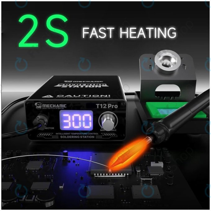Cyfrowa stacja lutownicza (Black), Mechanic T12 Pro