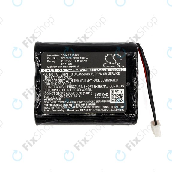 Bateria do Marshall Stockwell, 3400mAh, Li-Ion, 11.1V, TF18650-2200-1S3PA, HQ