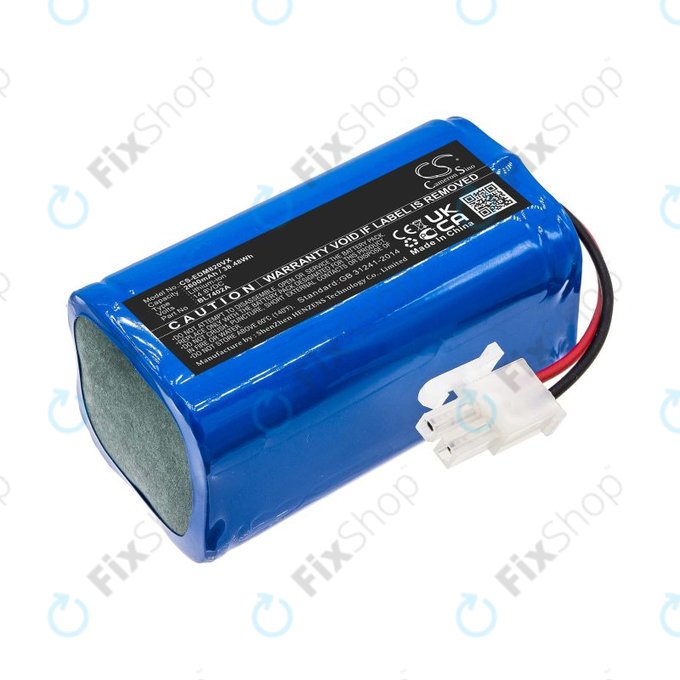 Bateria do Ecovacs Deebot M82, Tesla RoboStar T50, T60, T80 Pro, 2600mAh, Li-Ion, 14.8V, BL7402A, HQ