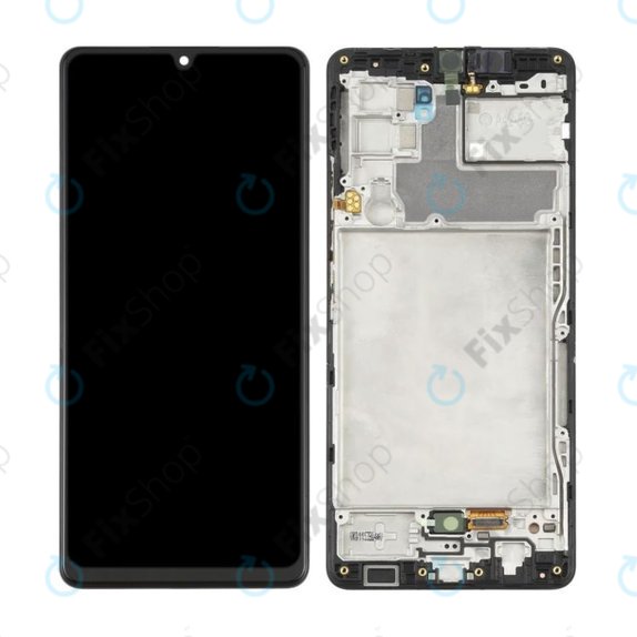 Wyświetlacz OLED do Samsung A42 5G A426B, Ekran dotykowy z ramką, Czarny, Black