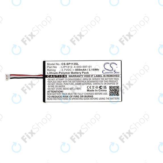 Bateria do PSP, 850mAh, Li-Pol, 3.7V, LIP1412, HQ