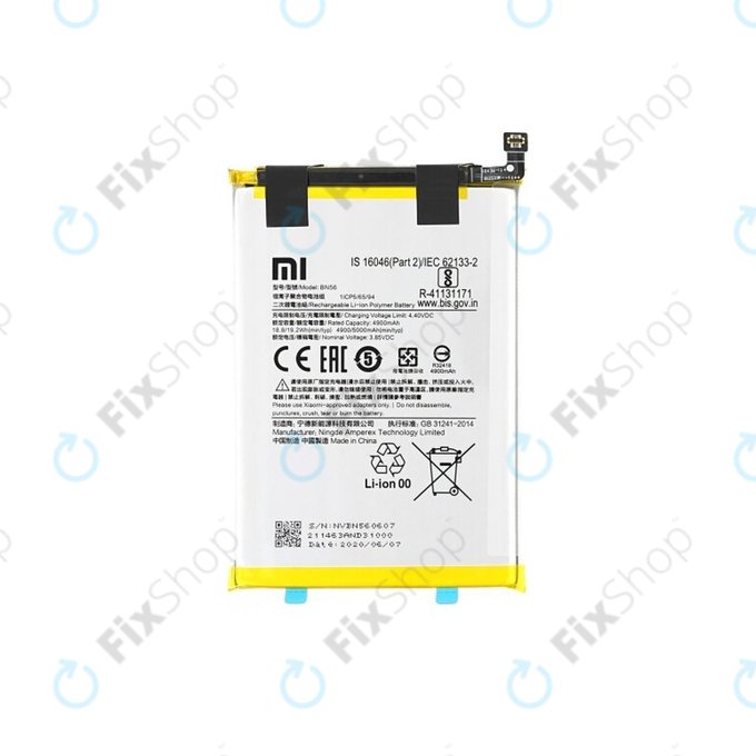 Bateria do Xiaomi Redmi 9A, A1, A2, BN56 5000mAh, BN5F 5000mAh, 46020000425D, Genuine Service Pack