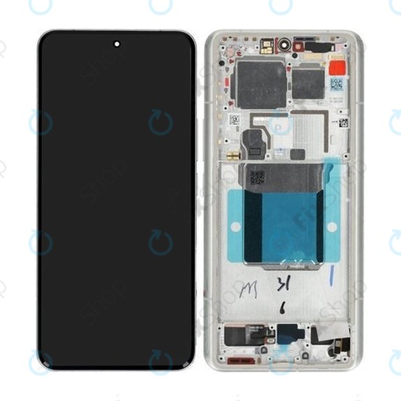 Wyświetlacz do Xiaomi 14 Ultra, Ekran dotykowy z ramką, Biały, White, 56000600N100, Genuine Service Pack