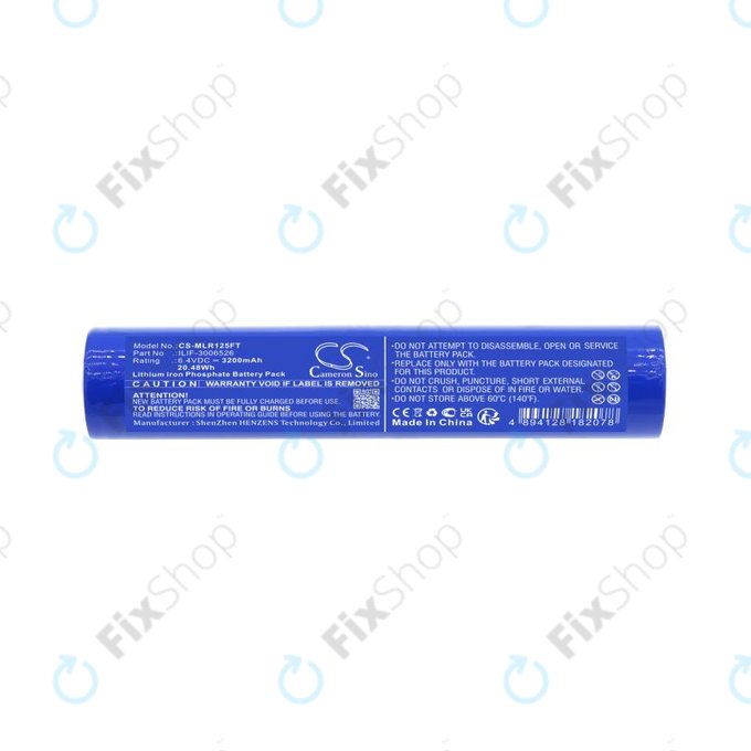 Bateria do Maglite ML125, ML150LR, ML150LRX, 3200mAh, LiFePO4, 6.4V, ILIF-3006526, HQ