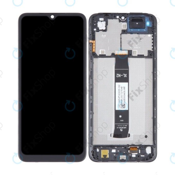 Wyświetlacz do Xiaomi Redmi A2, Ekran dotykowy z ramką, Onyx Black, TFT