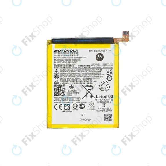Bateria do Motorola Moto E20 XT2155-3, NT40, 4000mAh, SB18D15207, Genuine Service Pack
