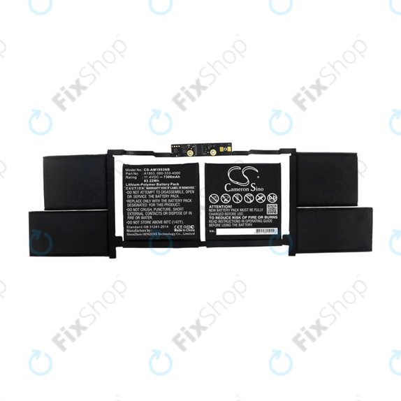 Bateria do MacBook Pro 15" A1990 (2018 - 2019), 7300mAh, HQ