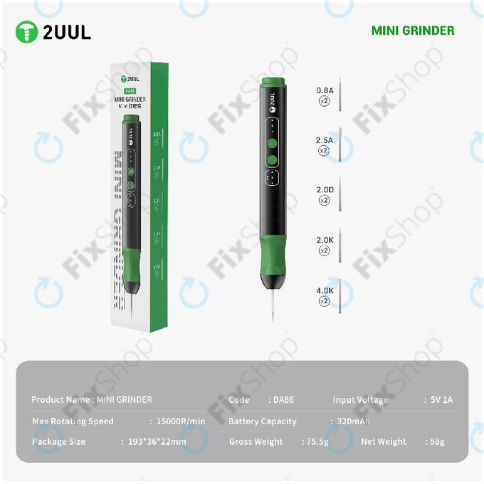 Mini szlifierka precyzyjna, 2UUL DA86