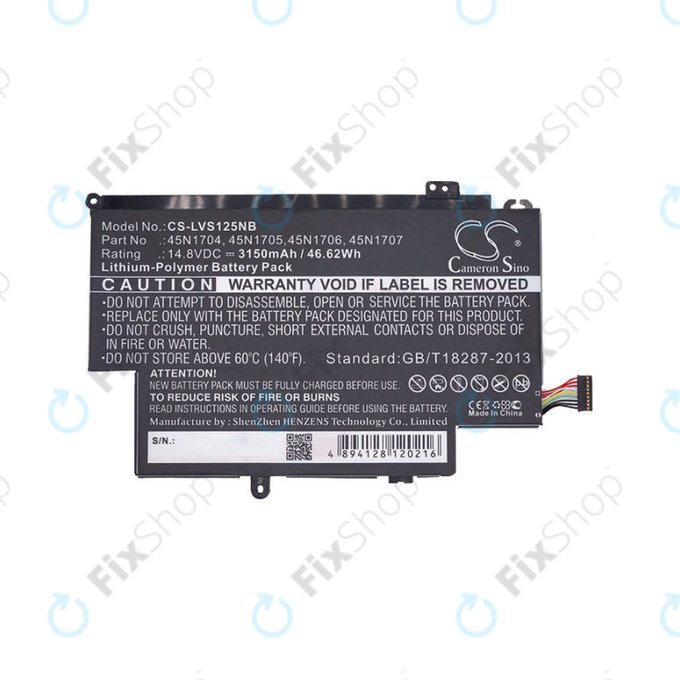 Bateria do Lenovo ThinkPad Yoga 12, Yoga S1, 3150mAh, Li-Pol, 14.8V, 45N1704, HQ
