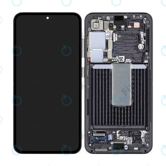 Wyświetlacz do Samsung S23 S911B, Ekran dotykowy z ramką, Phantom Black, GH82-30481A, GH82-30480A, Genuine Service Pack