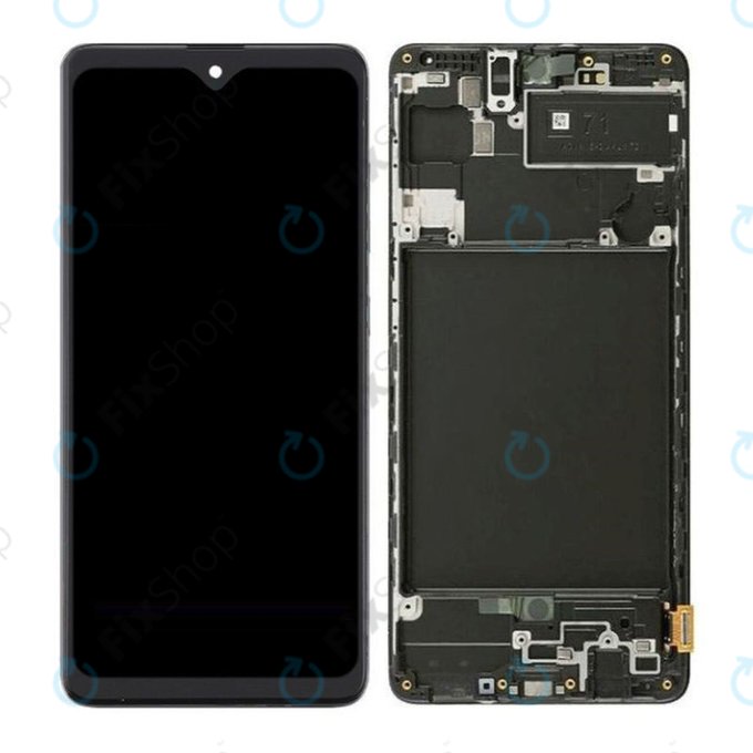 Wyświetlacz OLED do Samsung A71 A715F, Ekran dotykowy z ramką, Mały panel