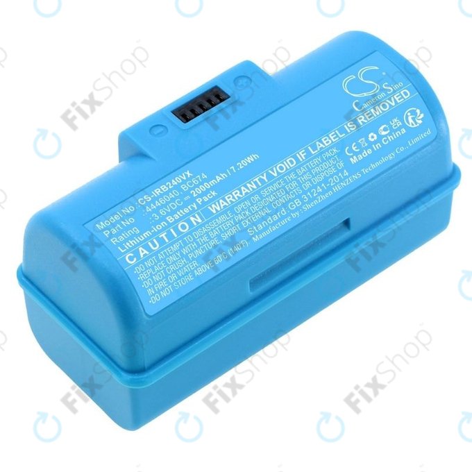 Bateria do iRobot Braava Jet 240, 241, 244, 245, Mopping Robot, 4446040, BC674, Li-Ion, 3,6V 2000mAh, HQ